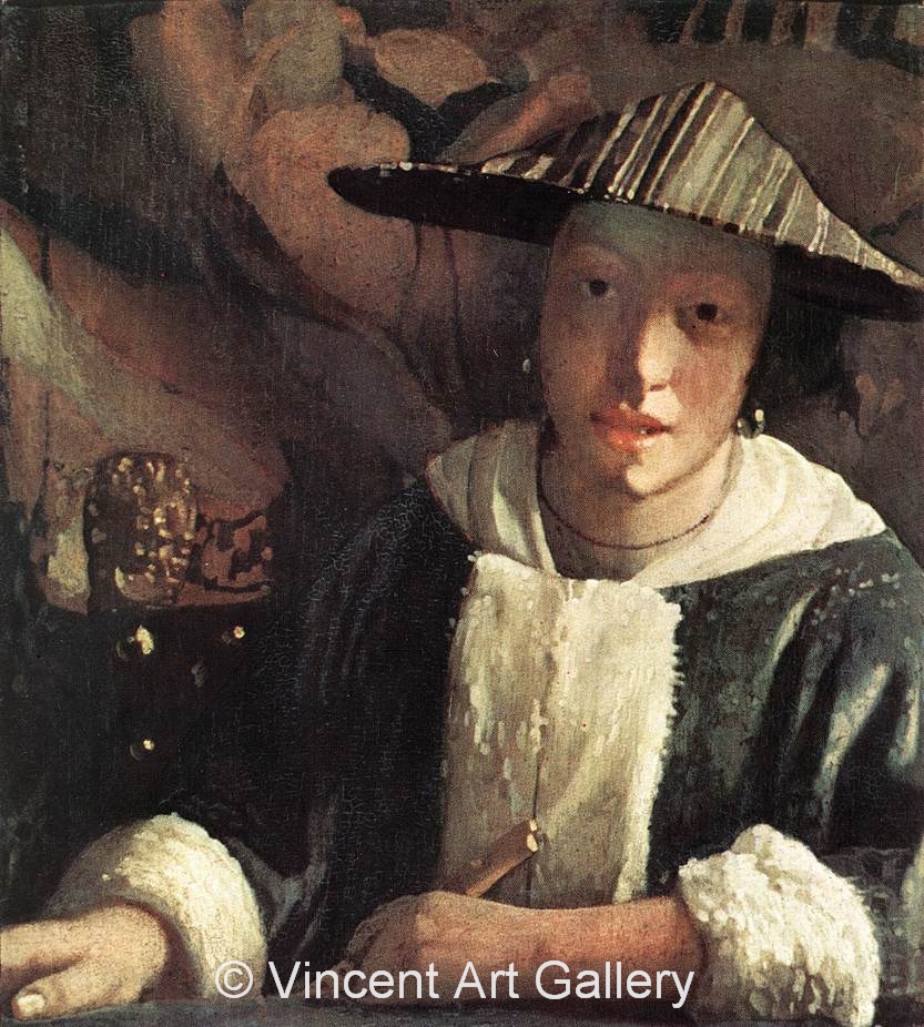 A1823, VERMEER, Young Girl with a Flute